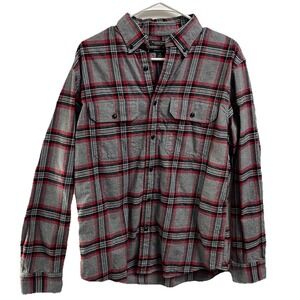 Banana Republic Men Organic Plaid Long Sleeve Untucked Standard Flannel Shirt M